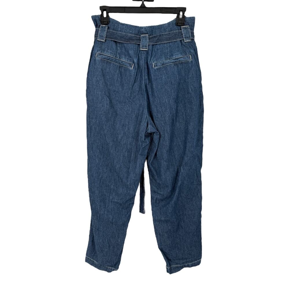 L'AGENCE pants Violette Cotton Paperbag blue size 28 - Picture 4 of 8